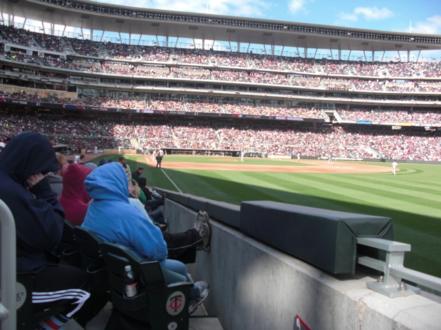 target field seating view. View from my front row seat.